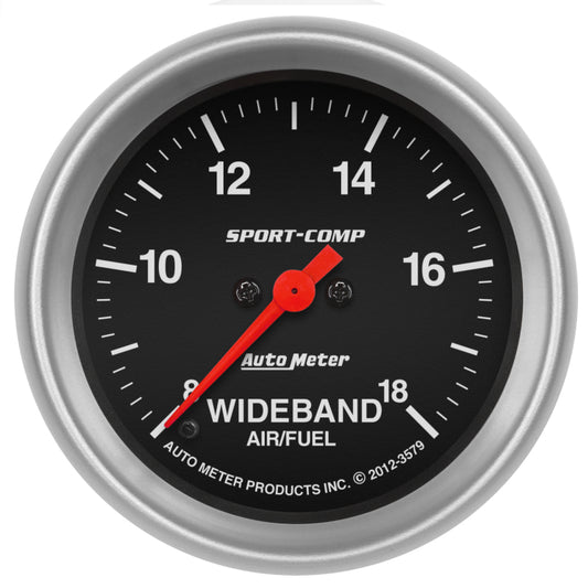 Autometer Sport-Comp 2-5/8in Wideband Air/Fuel Ratio Analog 8:1-18:1 AFR AutoMeter Gauges