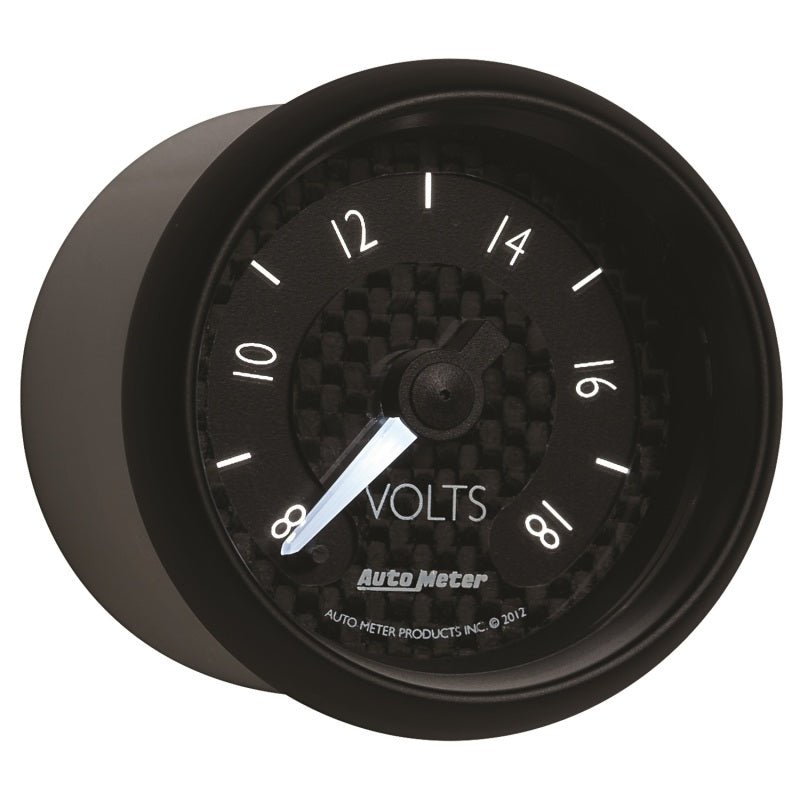 Autometer GT Series 52mm Full Sweep Electronic 8-18 Volts Voltmeter AutoMeter Gauges