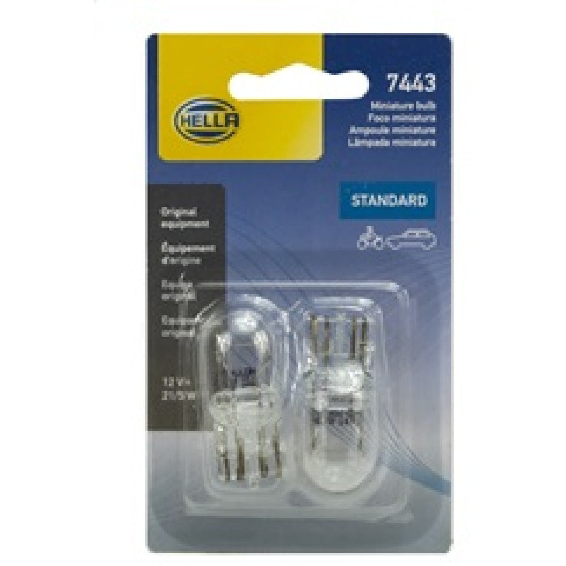 Hella Bulb 7443 12V 21/5W W3X16Q T65 (2) Hella Bulbs