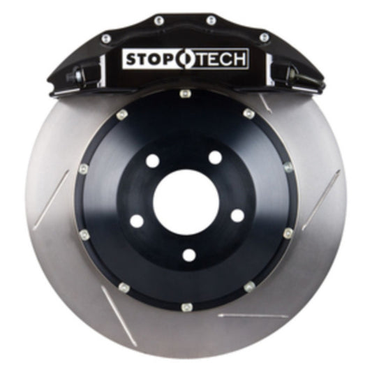 StopTech 99-02 Nissan Skyline Front BBK w/ Black ST-60 Calipers Slotted 380X32mm Rotors/Pads/SS Line Stoptech Big Brake Kits