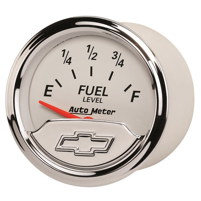 AutoMeter Gauge Fuel Level 2-1/16in. 240 Ohm(e) to 33 Ohm(f) Elec Chevrolet Heritage Bowtie AutoMeter Gauges