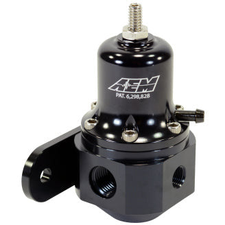 AEM High Capacity Universal Black Adjustable Fuel Pressure Regulator AEM Fuel Pressure Regulators