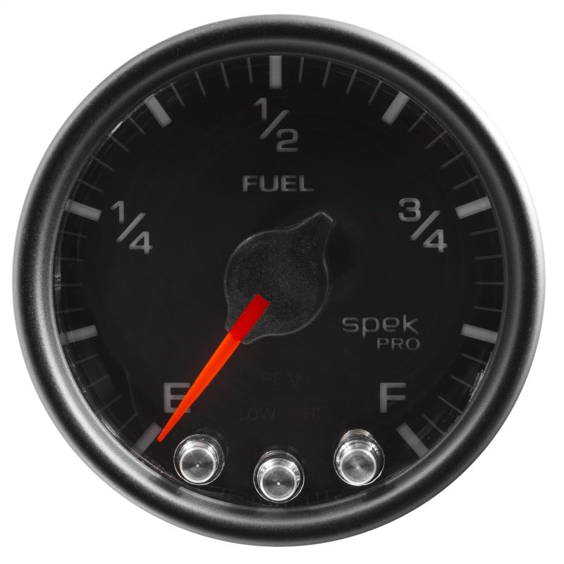 Autometer Spek-Pro Gauge Fuel Level 2 1/16in 0-270 Programmable Blk/Blk AutoMeter Gauges