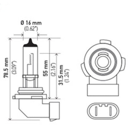 Hella Bulb H10/9145 12V 45W Py20D T4 Hella Bulbs