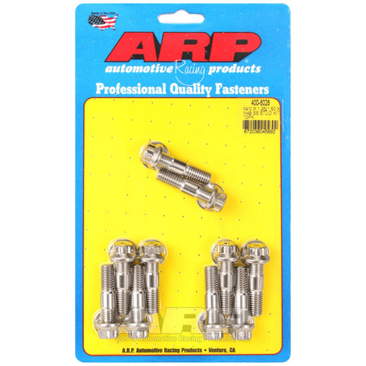 ARP M10 x 1.25/1.50 x 48mm Broached 10 Piece Stud Kit ARP Hardware - Singles