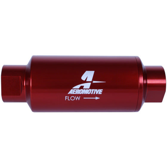 Aeromotive In-Line Filter - (AN-10) 10 Micron Microglass Element Red Anodize Finish Aeromotive Fuel Filters