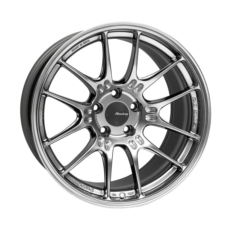Enkei GTC02 18x9.5 5x114.3 15mm Offset 75mm Bore Hyper Silver Wheel Enkei Wheels - Cast