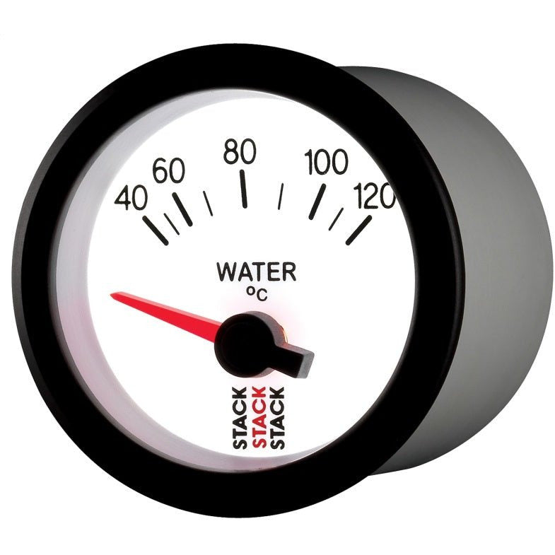 Autometer Stack 52mm 40-120 Deg C M10 Male Electric Water Temp Gauge - White AutoMeter Gauges