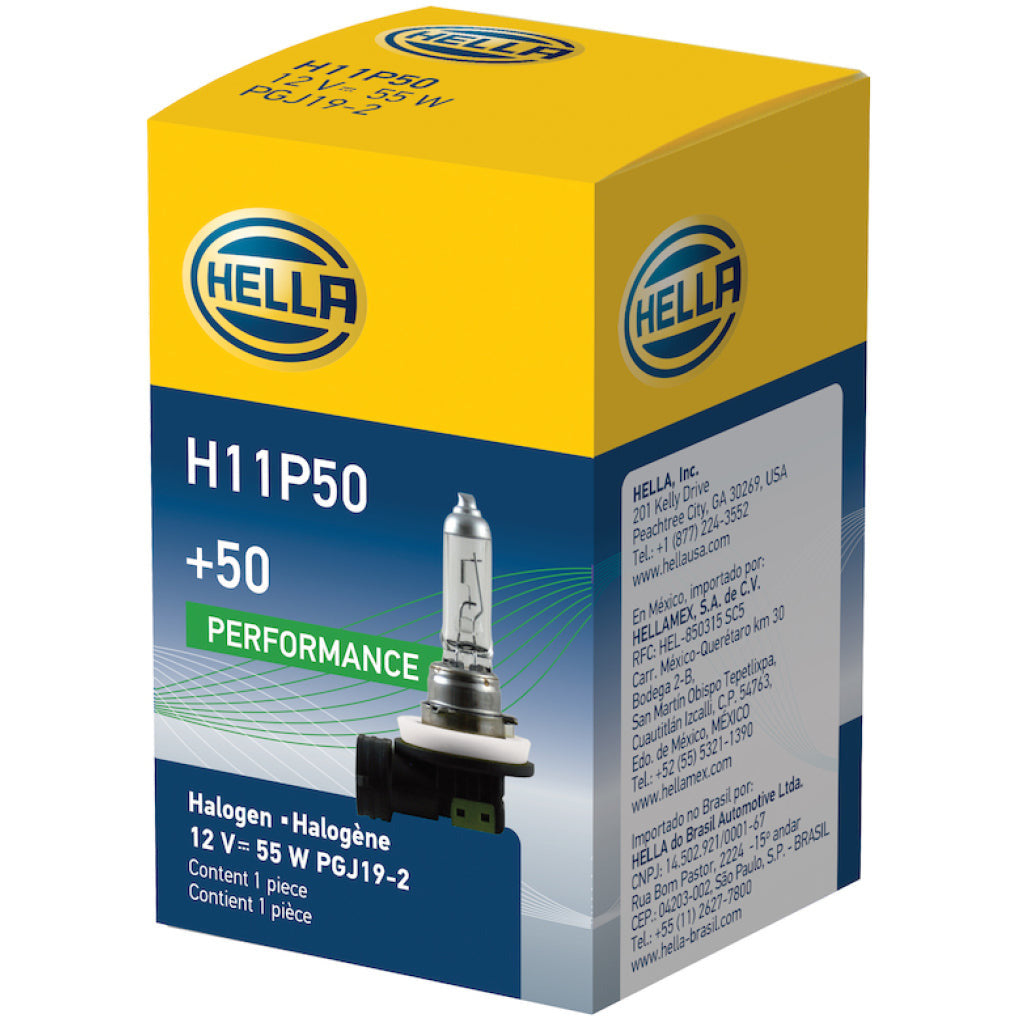 Hella Bulb H11 12V 55W Pgj192 T4 +50 Hella Bulbs