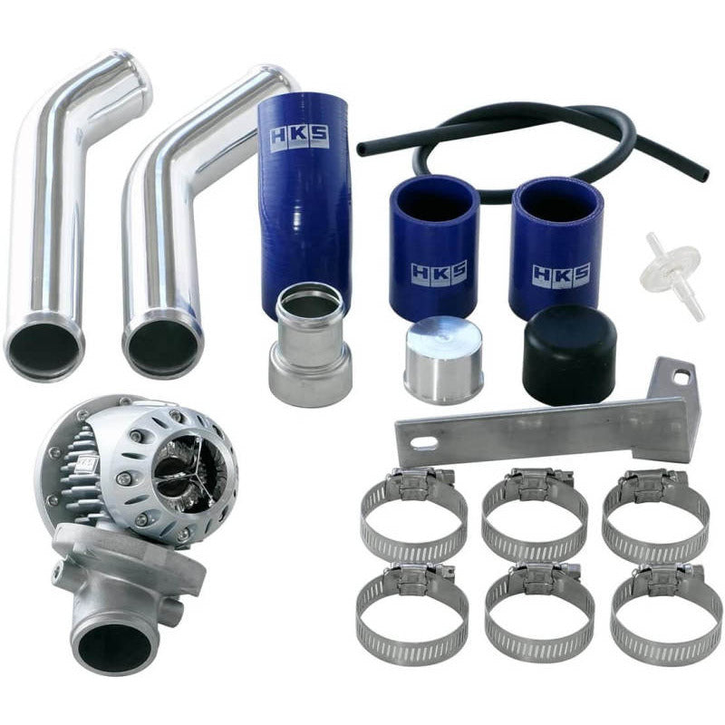 HKS 08+ Evo 10 SSQV4 BOV Kit Includes 2 Polished Aluminum Pipes HKS Blow Off Valves