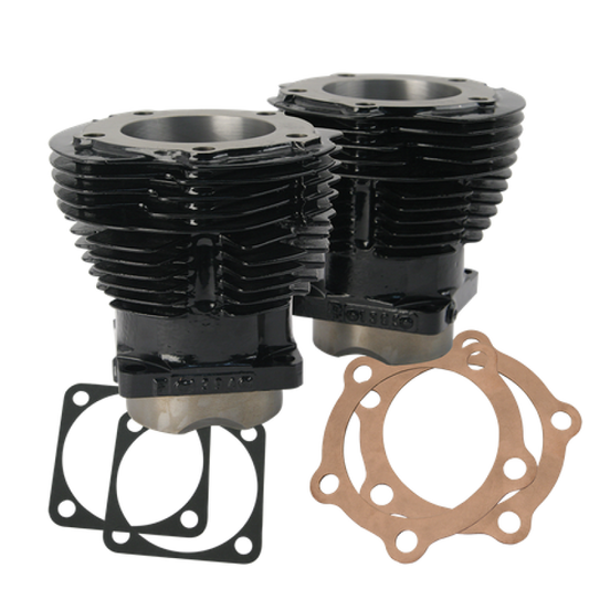 S&S Cycle 36-47 UHV Engines 3-5/8in Bore Cylinder Set - Hi-Temp Black