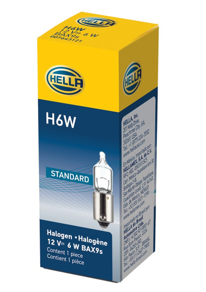 Hella Bulb H6W 12V 6W BAX9s T2.75