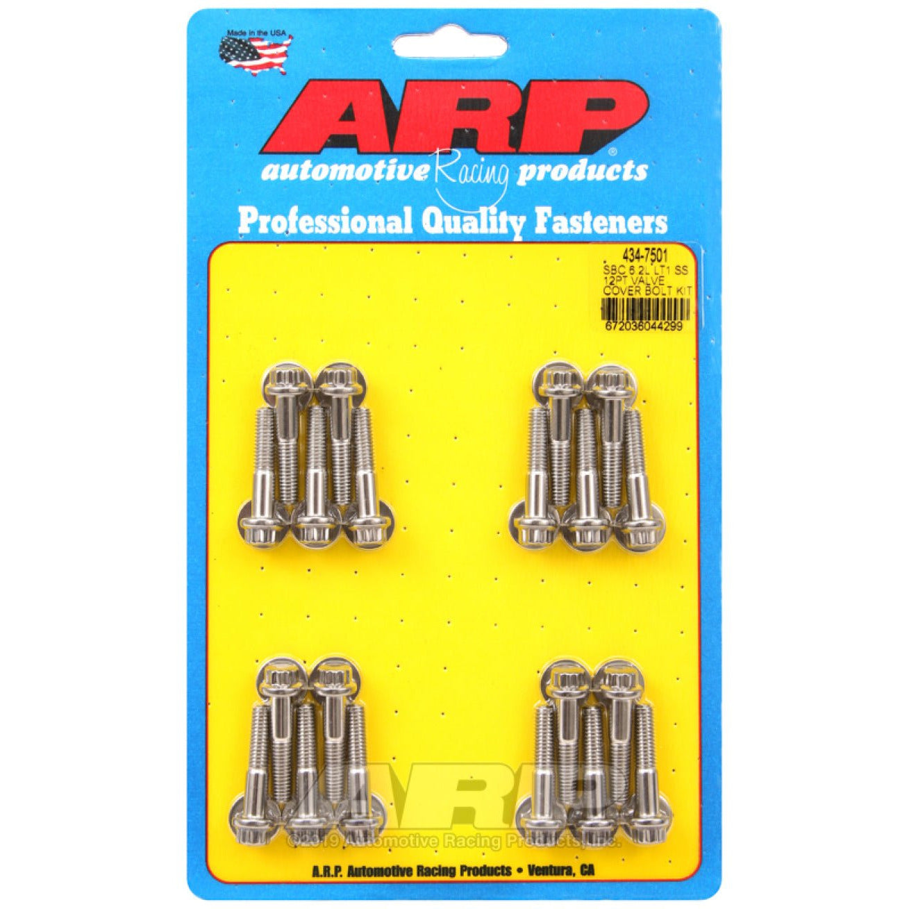 ARP Chevy LT1 6.2L Valve Cover 12pt Stainless Steel Bolt Kit ARP Hardware Kits - Other