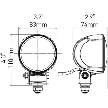 Hella Work Lamp Wa 0Gr Md1224 Lt M704 1G0 Hella Work Lights