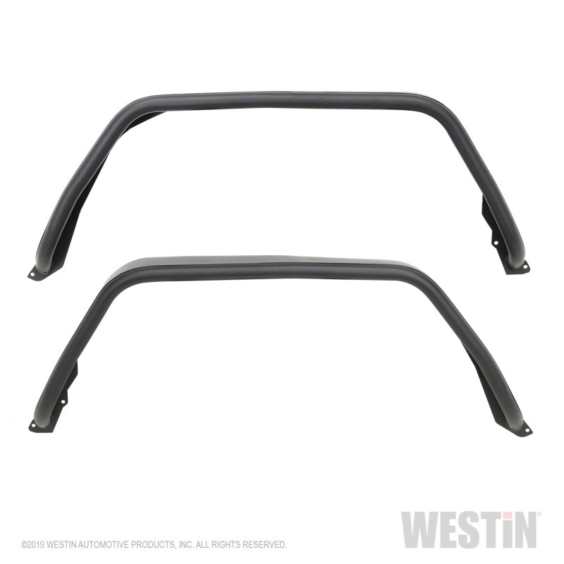 Westin 2020 Jeep Gladiator Tube Fenders - Rear - Textured Black