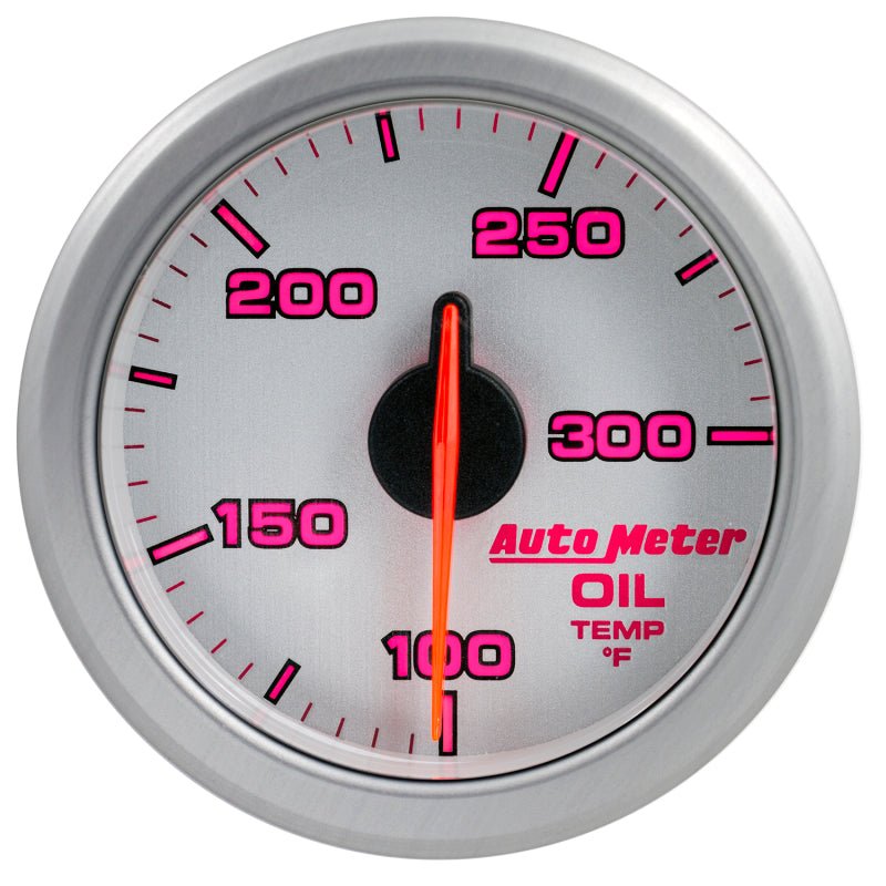 Autometer Airdrive 2-1/6in Oil Temp Gauge 100-300 Degrees F - Silver AutoMeter Gauges