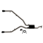 2019-2024 Ram 1500 QTP Screamer Split Rear Exit Cat Back Black Tips