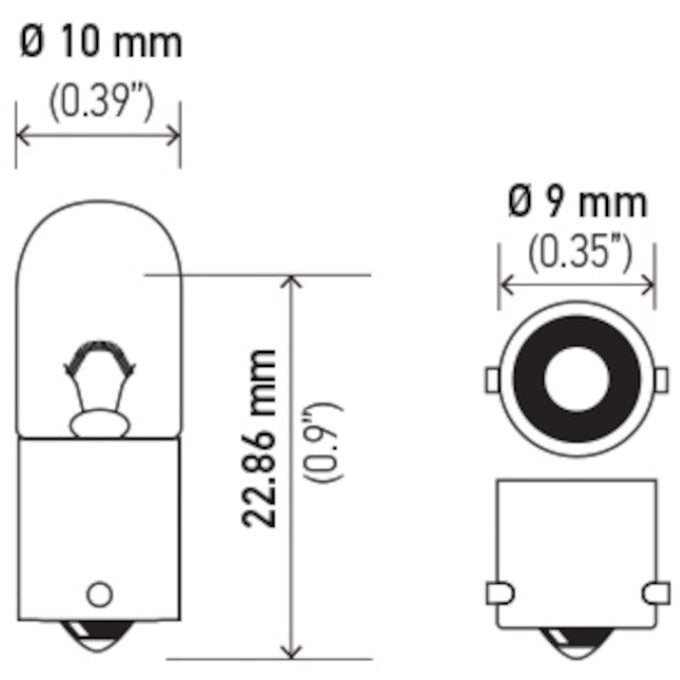 Hella Bulb 3930 24V 4W BA9s T2.75 Hella Bulbs