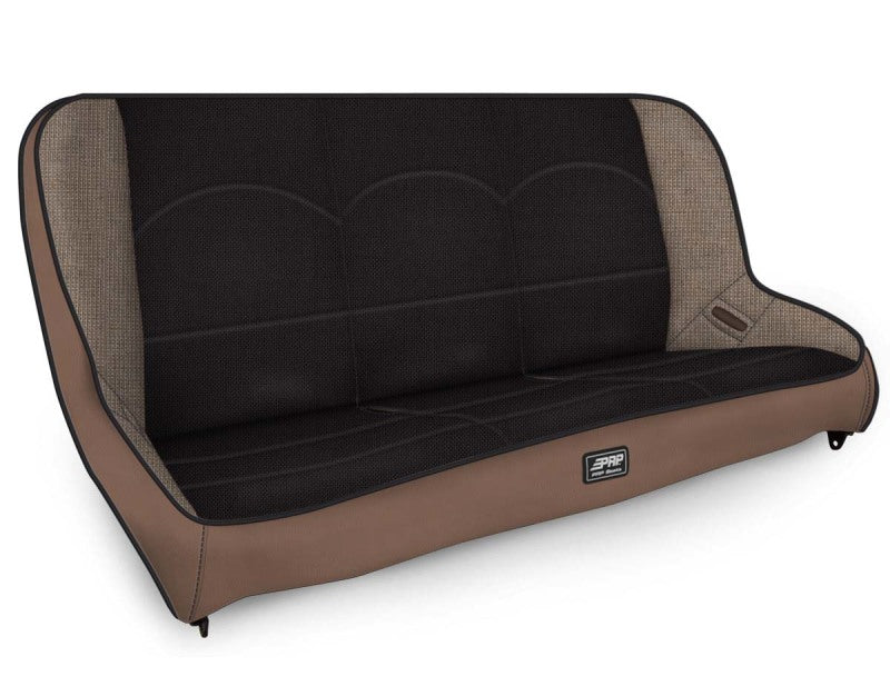 PRP Jeep JKU/JLU Low Back Rear Bench - Tan / Black