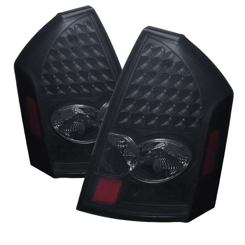 Xtune Chrysler 300C 05-07 LED Tail Lights Black Smoke ALT-JH-C305-LED-BSM SPYDER Tail Lights