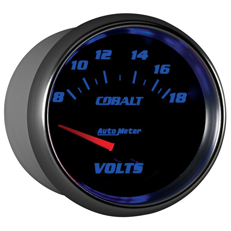 AutoMeter Gauge Voltmeter 2-5/8in. 18V Electric Cobalt AutoMeter Gauges