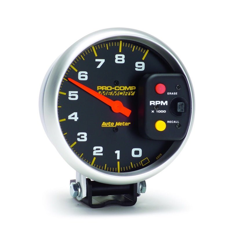 Autometer Pro-Comp 5in / 0-9K RPM / Pedestal w/Peak Memory Tachometer AutoMeter Gauges