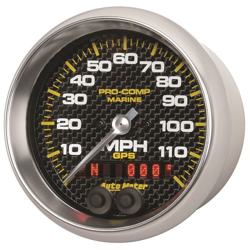 Autometer Marine Carbon Fiber Ultra-Lite 3-3/8in 120MPH GPS Speedometer Gauge AutoMeter Gauges