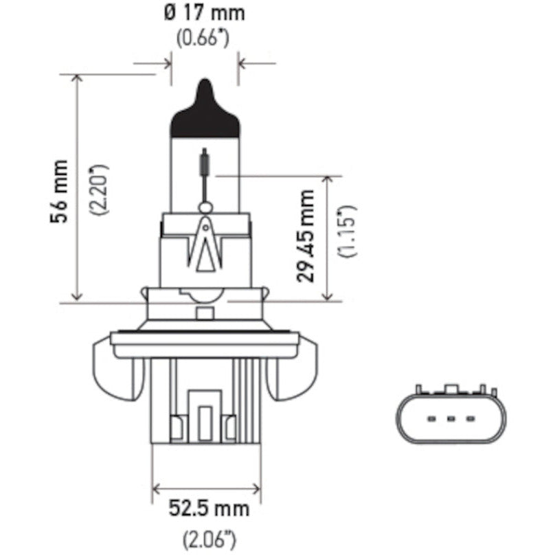 Hella Bulb H13 12V 60/55W P264T T4 Hella Bulbs