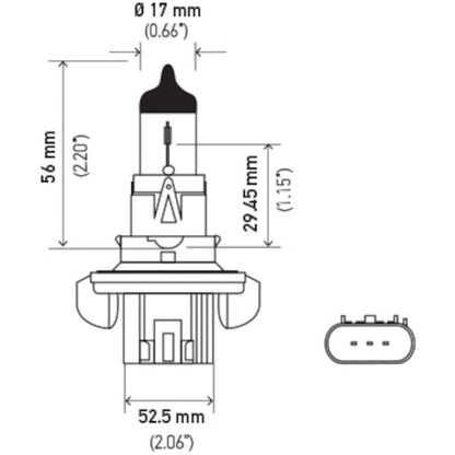 Hella Bulb H13 12V 60/55W P264T T4 Hella Bulbs