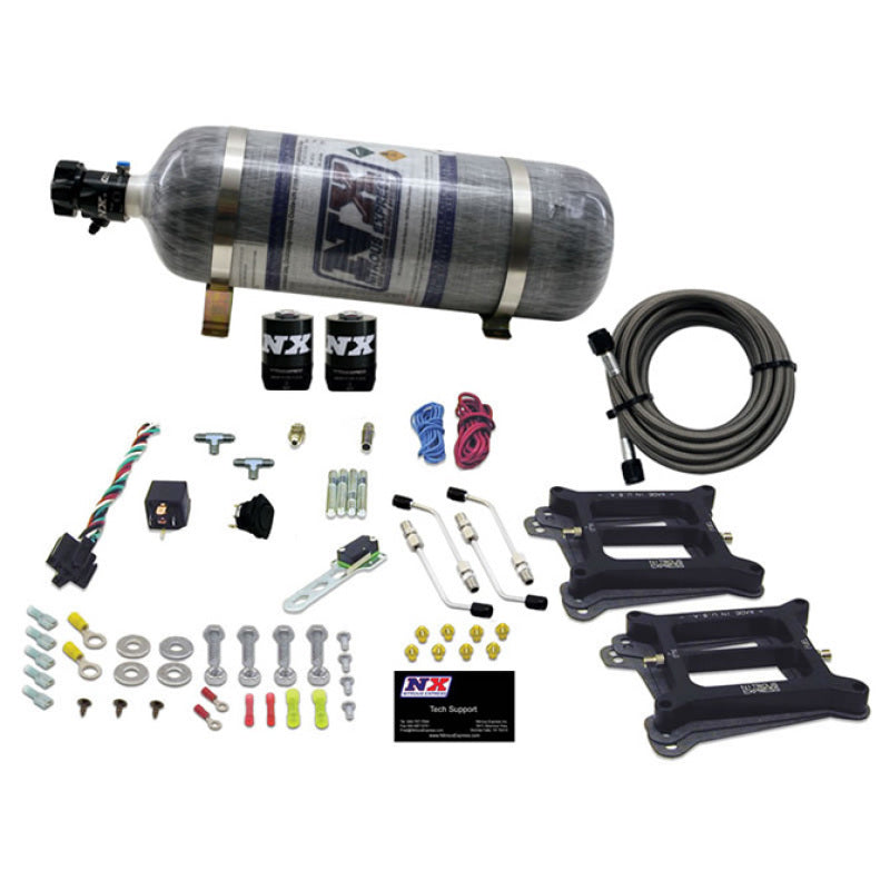 Nitrous Express Dual/4150/Gasoline Nitrous Kit (50-300HP) w/Composite Bottle Nitrous Express Nitrous Systems