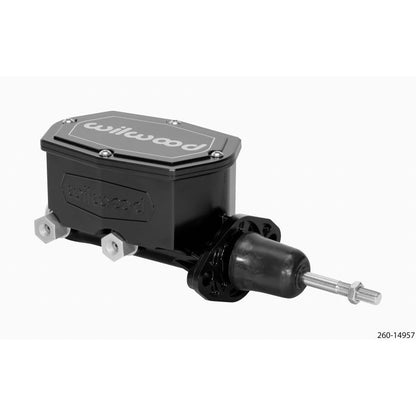 Wilwood Compact Tandem Master Cylinder - 7/8in Bore - w/Pushrod (Black) Wilwood Brake Master Cylinder