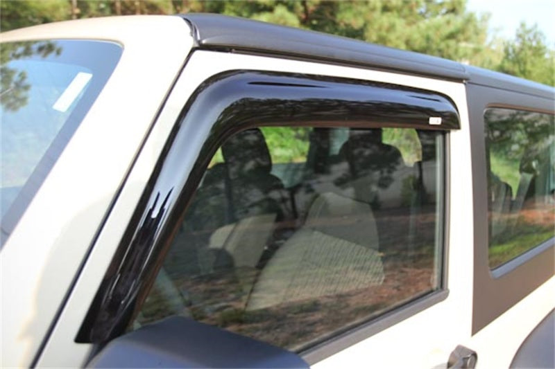 Rugged Ridge Window Rain Deflectors 07-18 Jeep Wrangler JK Rugged Ridge Wind Deflectors