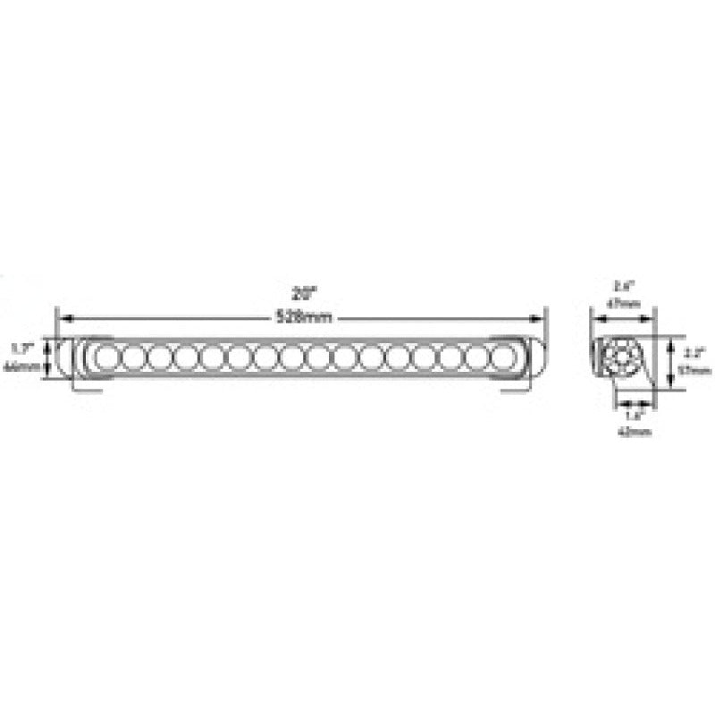 Hella LED Lamp Light Bar 9-33V 470/19in DRV MV ECE Hella Light Bars & Cubes