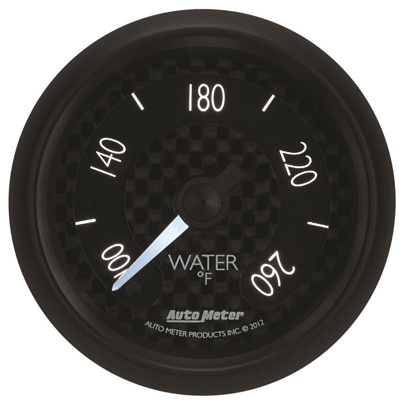 Autometer GT Series 52mm Full Sweep Electronic 100-260 Deg F Water Temperature Gauge AutoMeter Gauges
