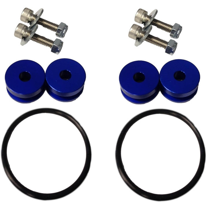 Torque Solution Universal Billet Bumper Quick Release Kit Universal Blue Torque Solution Quick Release Adapters