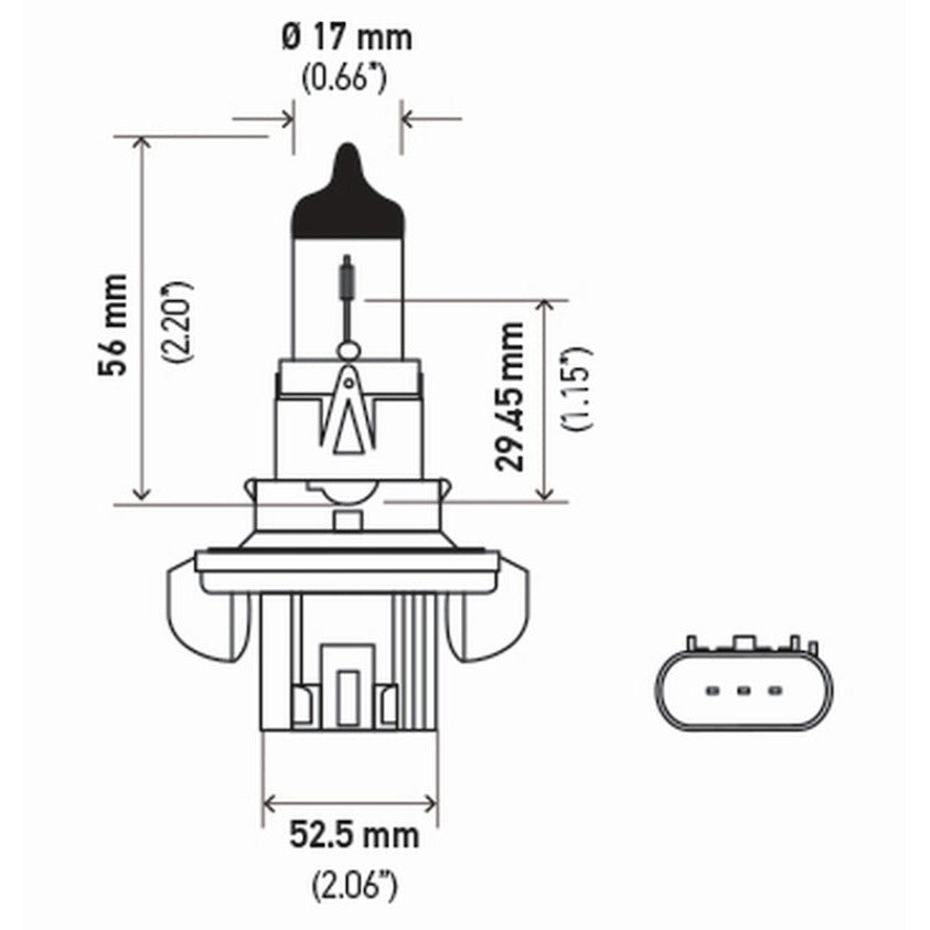 Hella Bulb H13 12V 60/55W P264T T4 +50 (2) Hella Bulbs