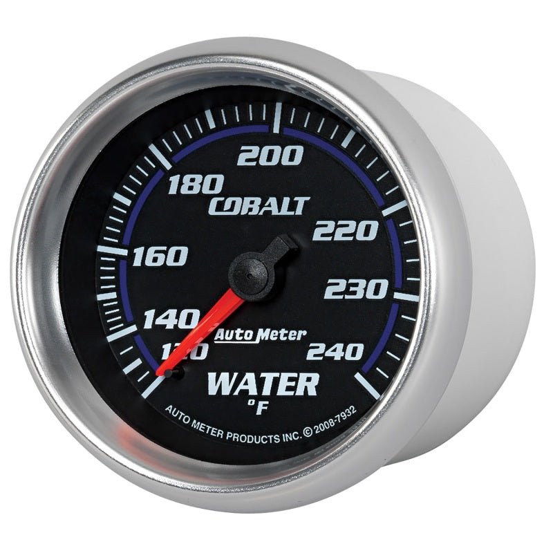 Autometer Cobalt 66mm 120-240 Degree F Mechanical Water Temperature Gauge AutoMeter Gauges