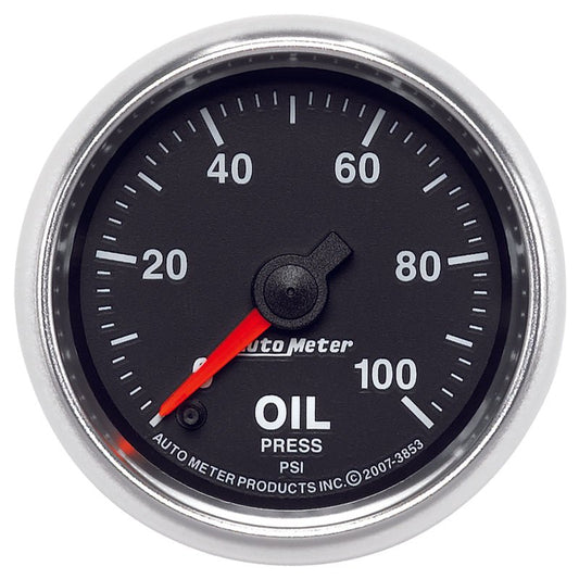 Autometer GS Series 2-1/16in Oil Pressure Gauge 100PSI Electric Full Sweep AutoMeter Gauges
