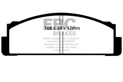 EBC 68-83 Fiat 124 1.6 Greenstuff Front Brake Pads