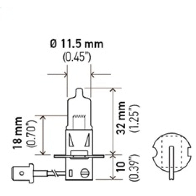 Hella H3 24V/70W PK22s T3.25 Halogen Bulb Hella Bulbs