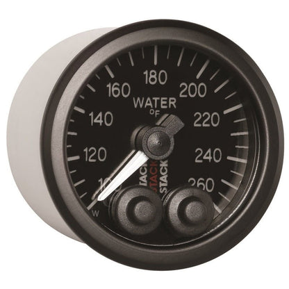 Autometer Stack Pro Control 52mm 100-260 deg F Water Temp Gauge - Black (1/8in NPTF Male) AutoMeter Gauges