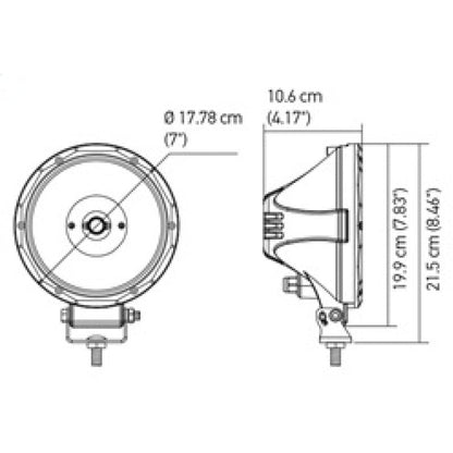 Hella Value Fit 7in Light - 30W Round Spot Beam - LED Hella Light Bars & Cubes