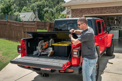 Rugged Ridge Armis Hard Folding With LINE-X Bed Cover 2020 JT Rugged Ridge Tonneau Covers - Hard Fold