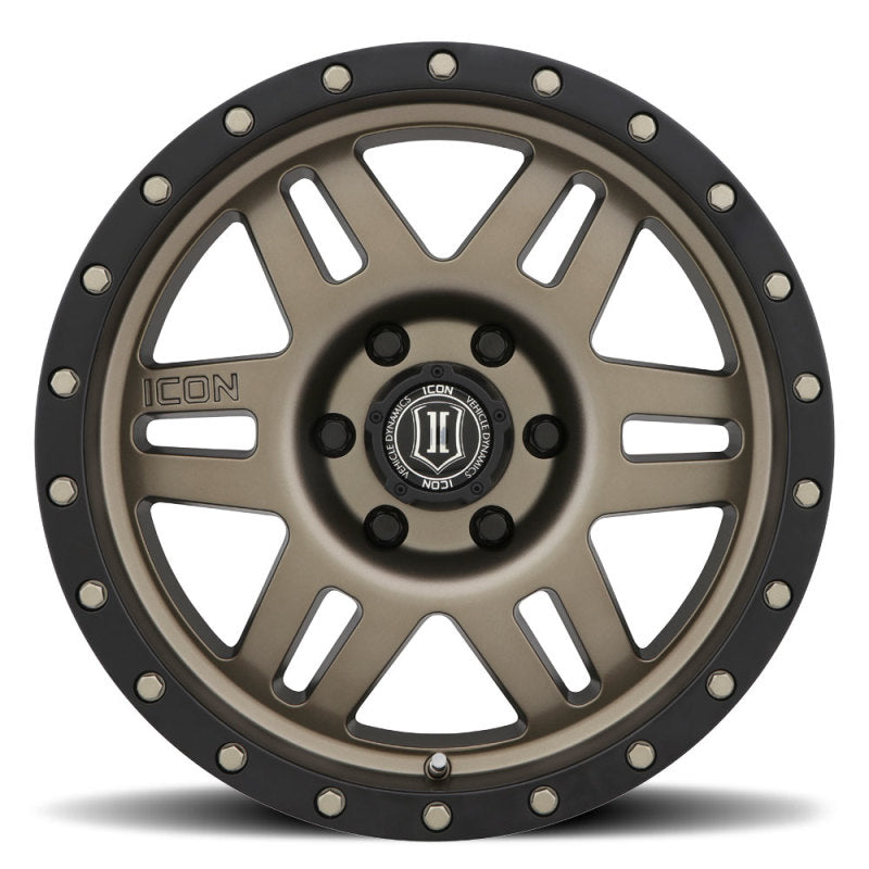 ICON Six Speed 17x8.5 6x5.5 25mm Offset 5.75in BS 108.1mm Bore Bronze Wheel