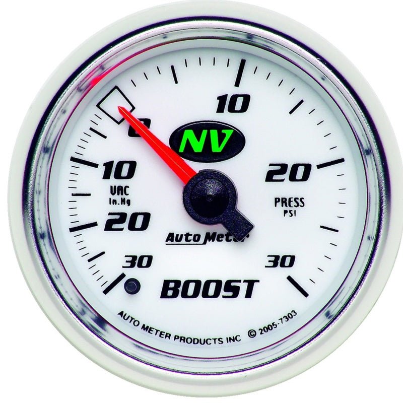 Autometer NV 52mm 30 PSI Mechanical Boost Gauge AutoMeter Gauges