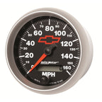 Autometer Speedometer 3-3/8in, 0-160 MPH, Elec. Programmable - Bowtie Black AutoMeter Gauges