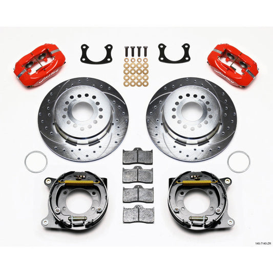 Wilwood Forged Dynalite P/S P-B Kit Drill-Zinc Red New Big Ford 2.50in Offset Wilwood Big Brake Kits