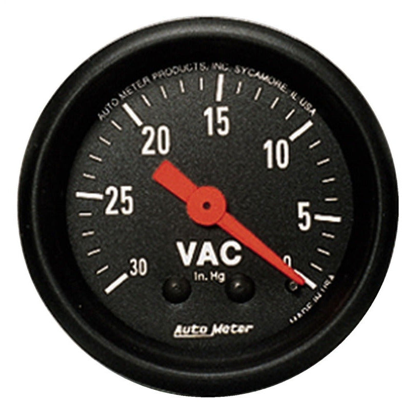 AutoMeter Gauge Vacuum 2-1/16in. 30Inhg Mechanical Z-Series AutoMeter Gauges