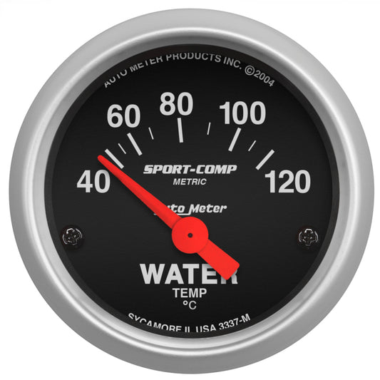 Autometer Sport-Comp 52mm 40-120 Degree Short Sweep Electronic Water Temperature Gauge AutoMeter Gauges