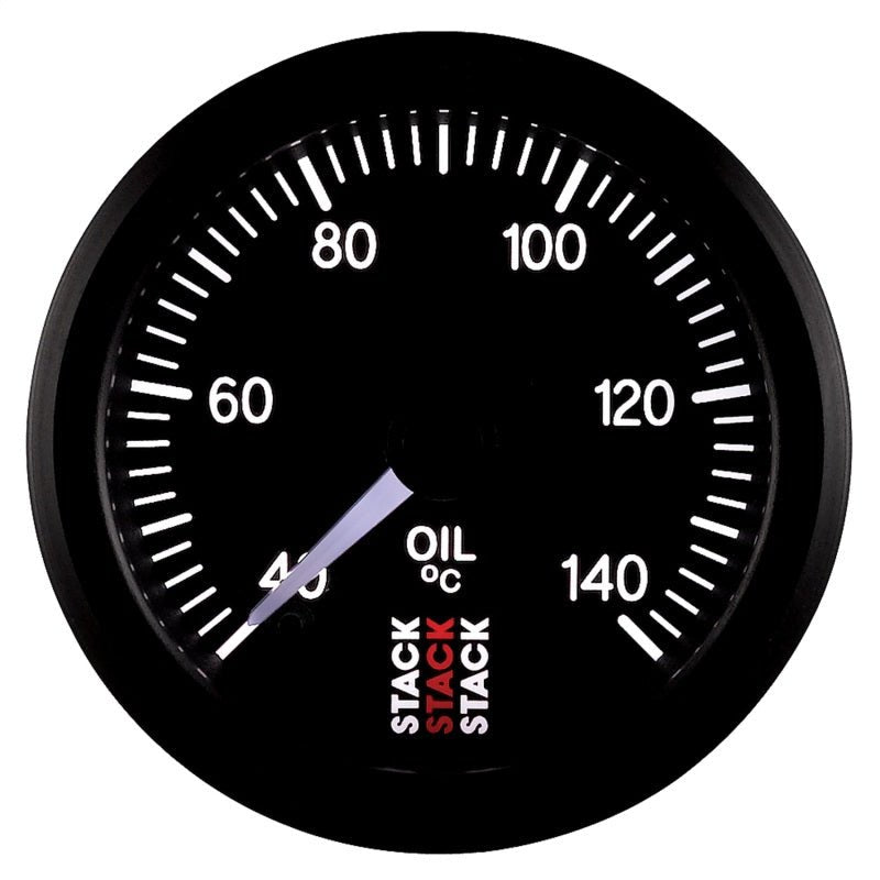 Autometer Stack 52mm 40-140 Deg C 1/8in NPTF Male Pro Stepper Motor Oil Temp Gauge - Black AutoMeter Gauges